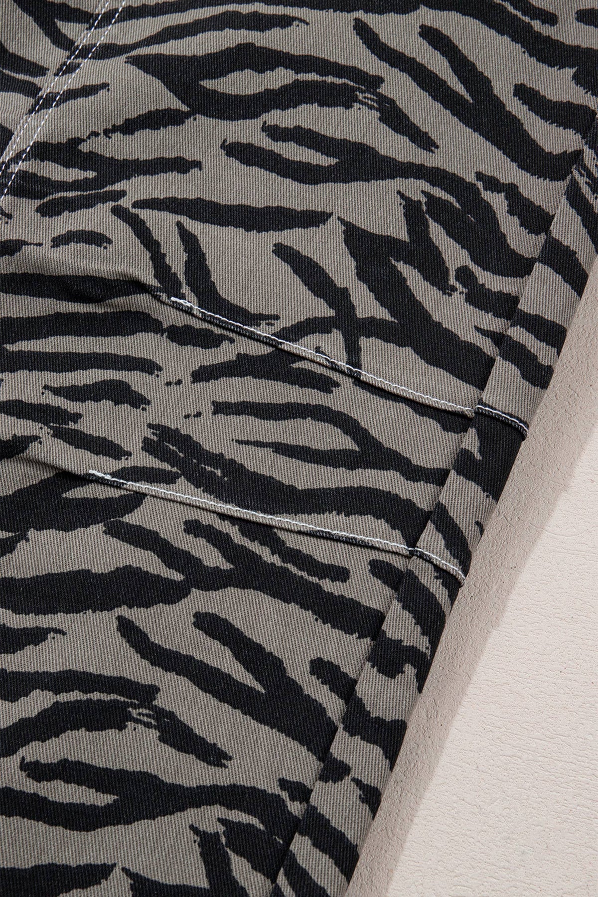 Wild Stride Zebra Barrel Jeans