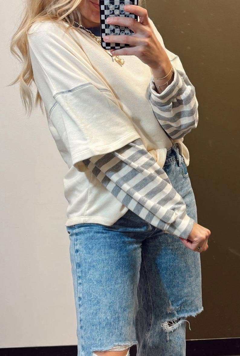 Striped Patchwork Top