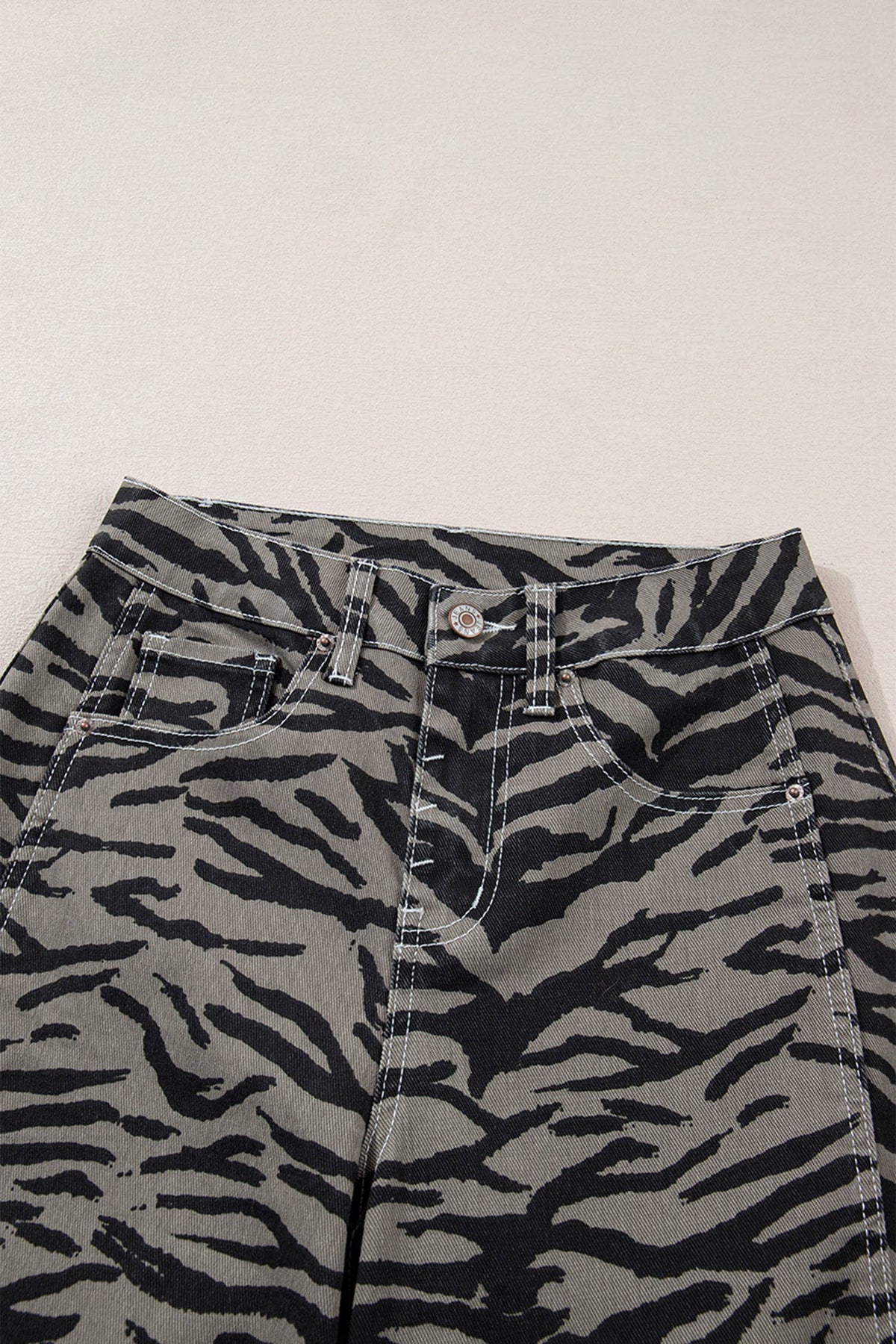 Wild Stride Zebra Barrel Jeans