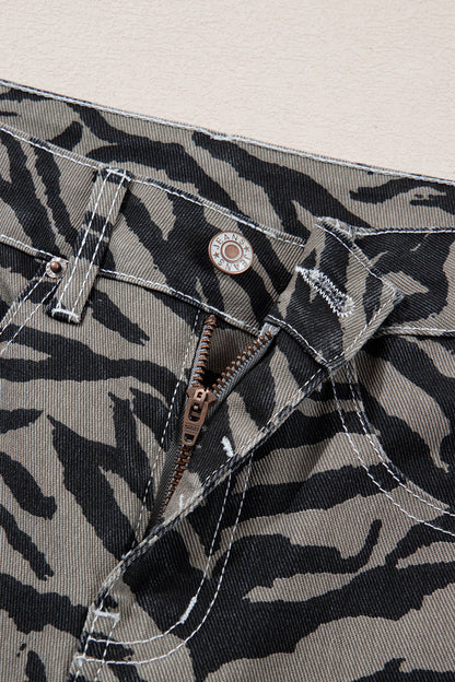 Wild Stride Zebra Barrel Jeans