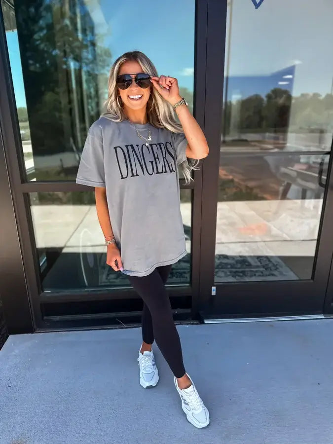 Dingers Gray Graphic Tee
