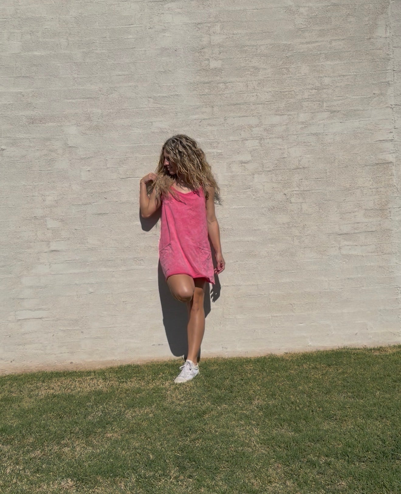 Faded & Free Mini Dress - fuschia