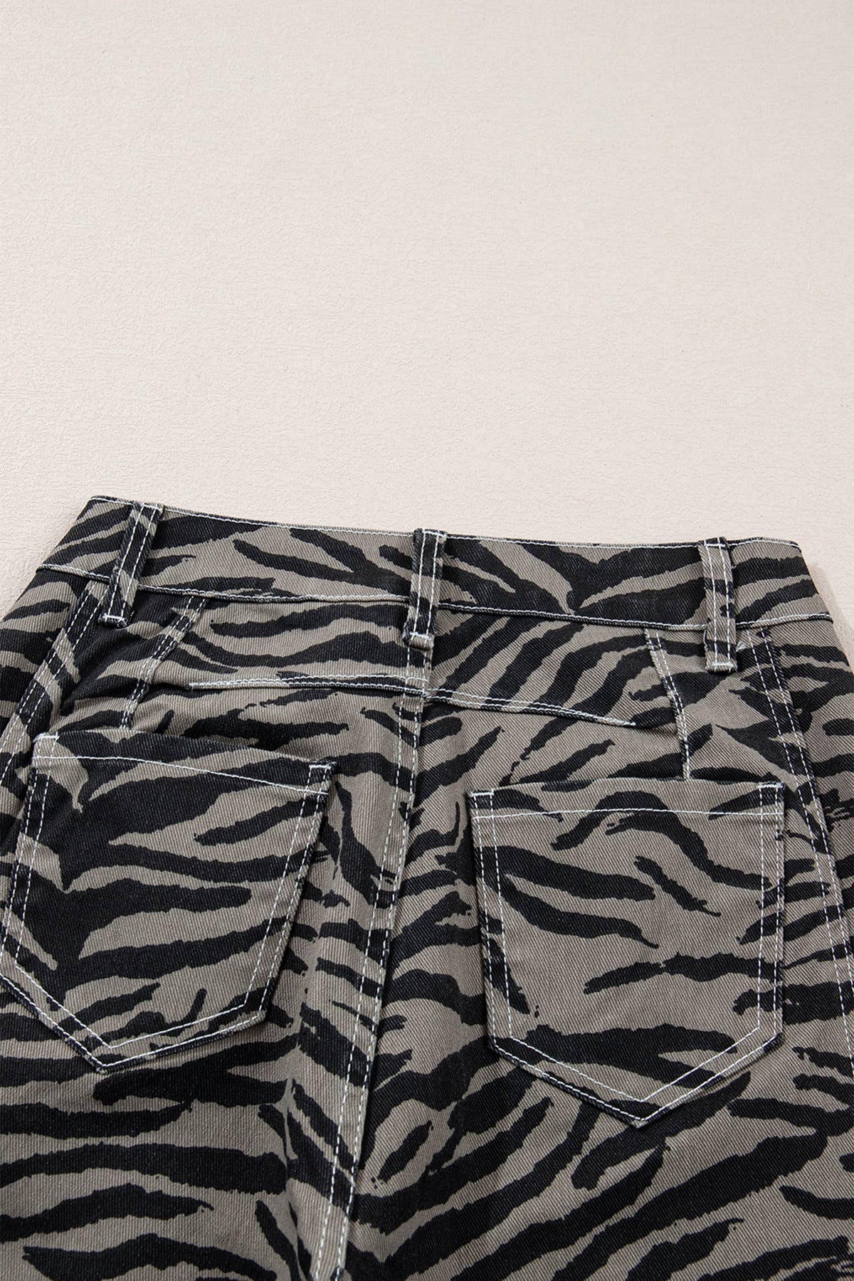 Wild Stride Zebra Barrel Jeans