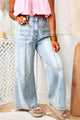 Offbeat Studded Wide-Leg Jeans
