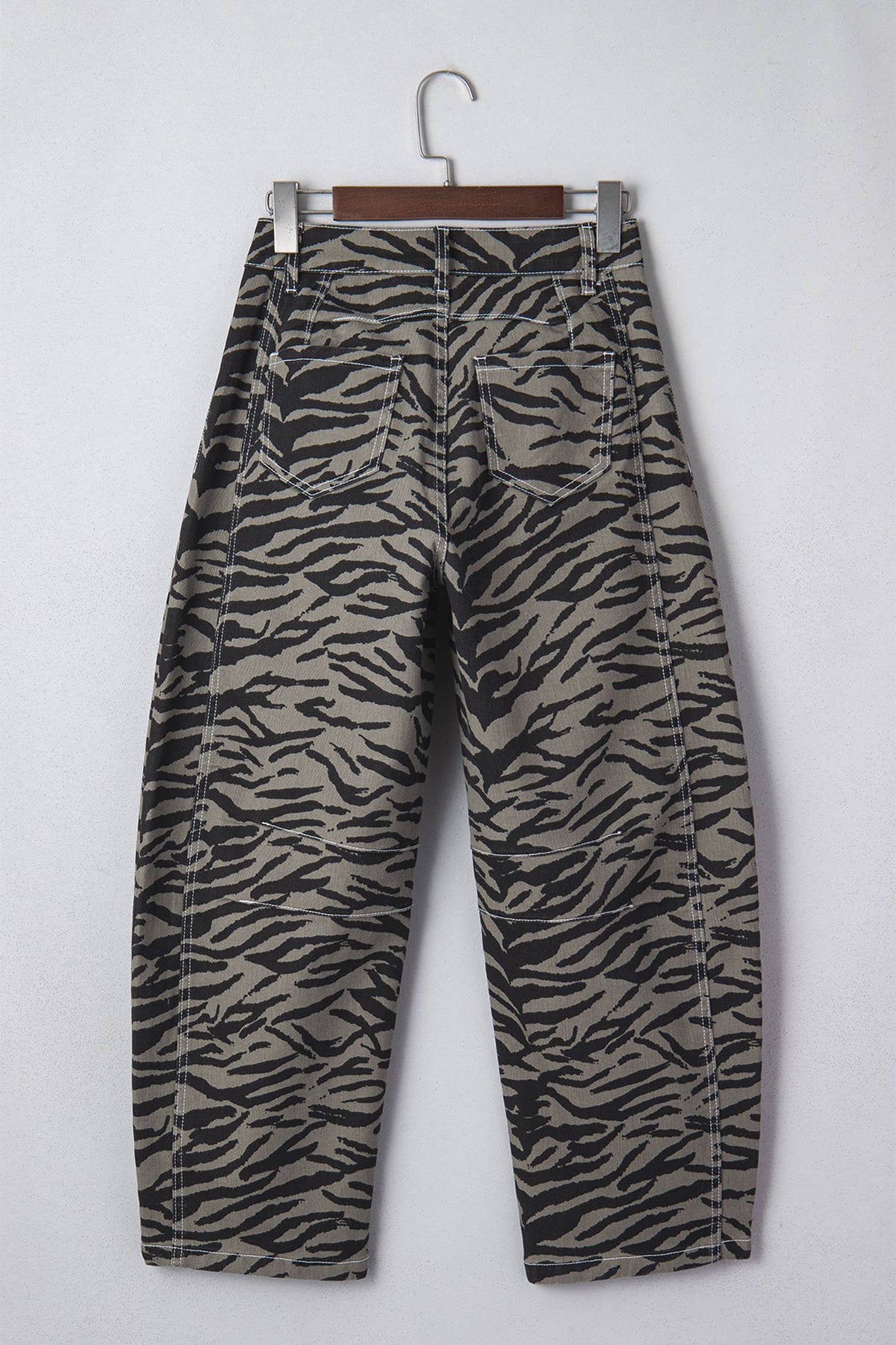 Wild Stride Zebra Barrel Jeans