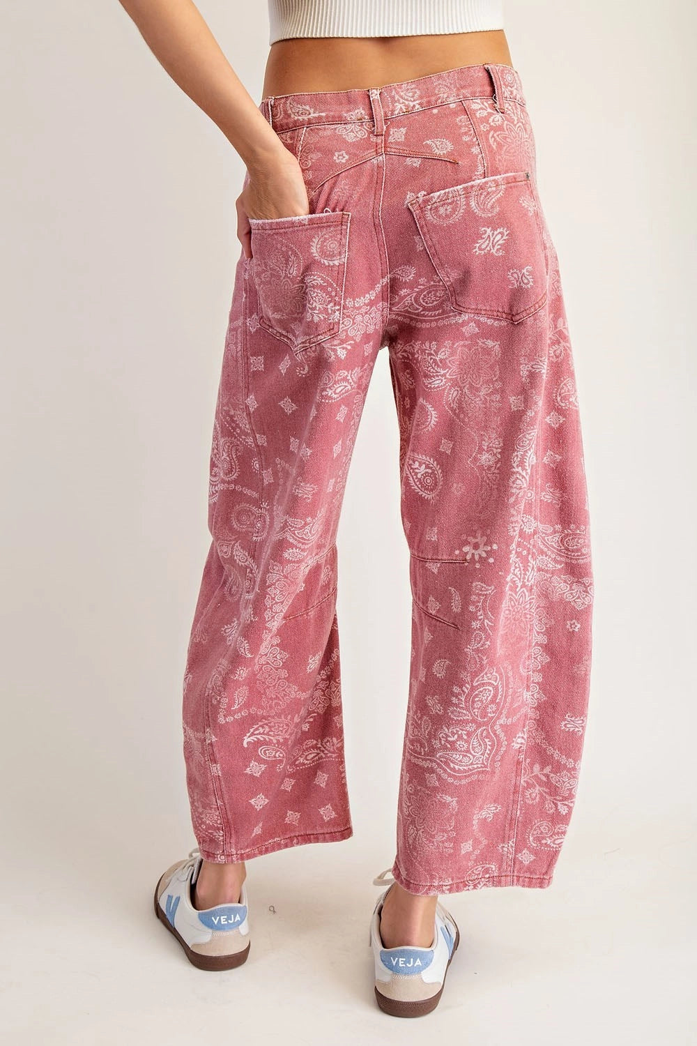 Rose Paisley Statement Denim