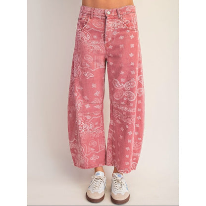 Rose Paisley Statement Denim